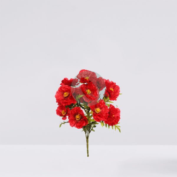 AD0711.03.jpg RAMILLETE AMAPOLAS ARTIFICIALES 60CM - Imagen 1