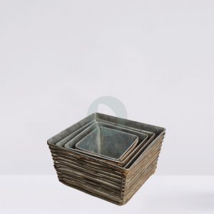 Base Zinc Cuadrado Set X4