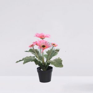 Planta Gerbera Artificial En Maceta