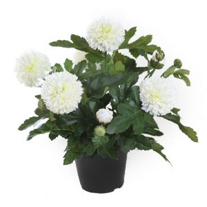 MACETA PLANTA POM POM ARTIFICIAL 34 CM