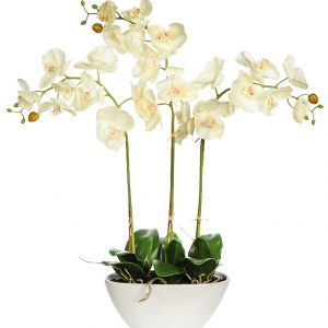 Orquidea Artificial Con Maceta Alt 80 Cm