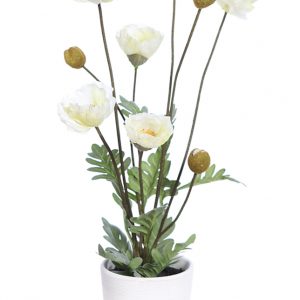 Amapola Artificial Con Maceta Alt52.5 Cm Ancho25Cm