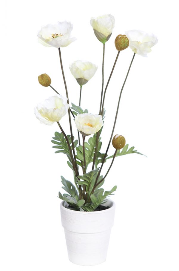 71485.01.jpeg Amapola Artificial Con Maceta Alt52.5 Cm Ancho25Cm - Imagen 1