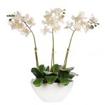 ORQUIDEA MINI PHALAENOPSIS ARTIFICIAL CON MACETA 52CM