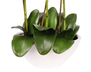 ORQUIDEA MINI PHALAENOPSIS ARTIFICIAL CON MACETA 52CM - Imagen 3