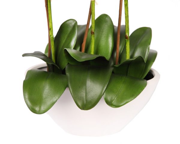 ORQUIDEA MINI PHALAENOPSIS ARTIFICIAL CON MACETA 52CM - Imagen 3