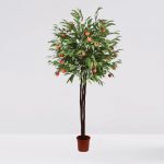 Arbol Melocotonero Fruta Artificial 190Cm