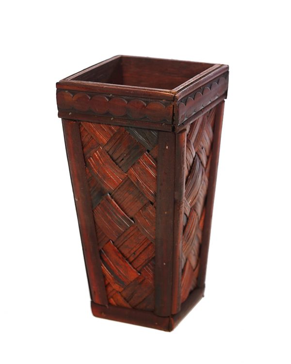 49388 MACETERO BORDON CUADRADO MADERA 20CM - Imagen 1