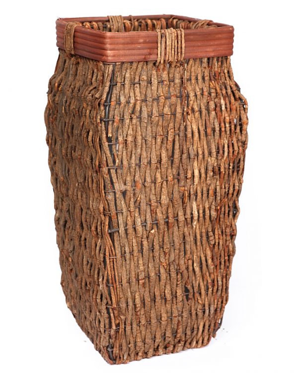 49497G Macetero De Rattan Trenzado Alt 73 Cm Ancho 32 Cm - Imagen 1