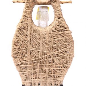 JARRON JUTE CON CRISTAL ALT 28 14CMX8CM