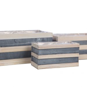 JARDINERA MADERA SET X3 15CM