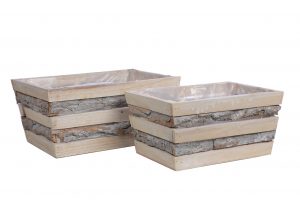 JARDINERA MADERA SET X2 15CM