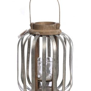 Farol Madera Y Metal 46Cm