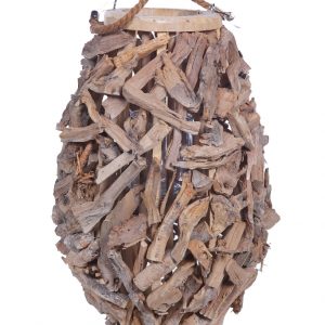 Farol Para Vela Cortezas Madera