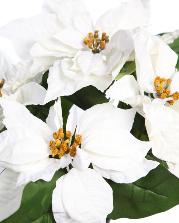 Poinsettia Artificial Con 4 Flores 47Cm - Imagen 2