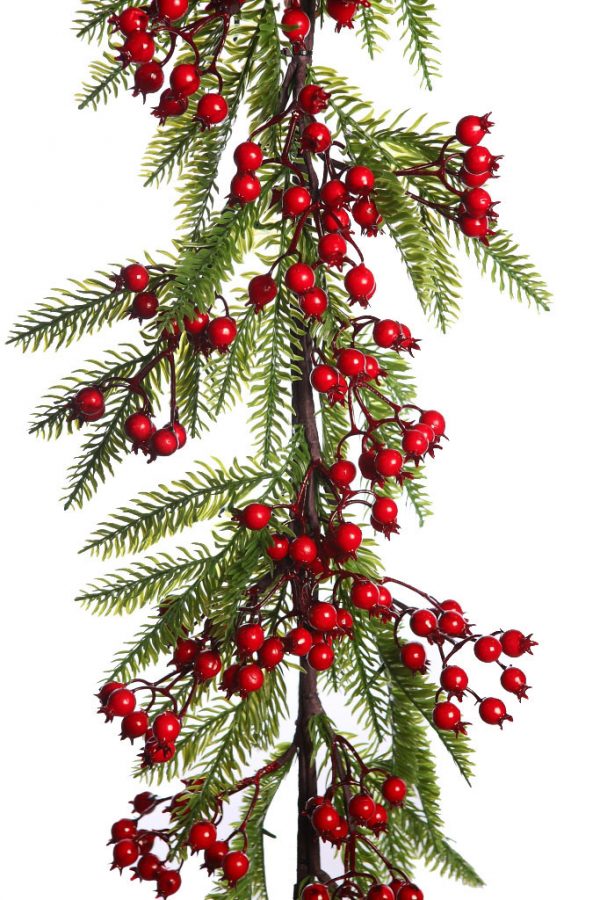 G702X8-2.jpeg Guirnalda Pino Y Berries 180Cm - Imagen 1