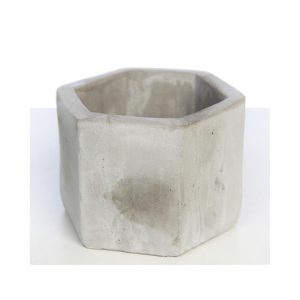 Maceta Hexagono De Cemento 7Cm