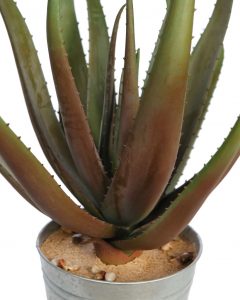 Cactus Aloe Artificial En Maceta Zinc 65cm - Imagen 2