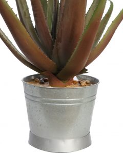 Cactus Aloe Artificial En Maceta Zinc 65cm - Imagen 3