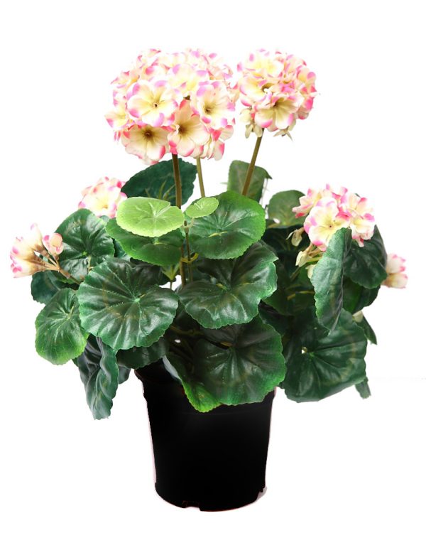 Geranio Artificial 35cm En Maceta - Imagen 2