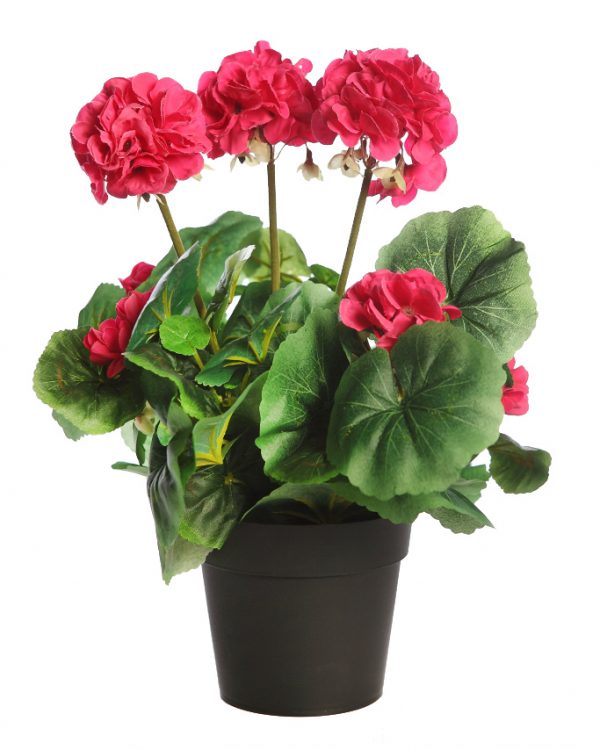 Geranio Artificial 35cm En Maceta - Imagen 4