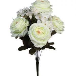 Bouquet Artificial Rosas Y Hortensias 50Cm