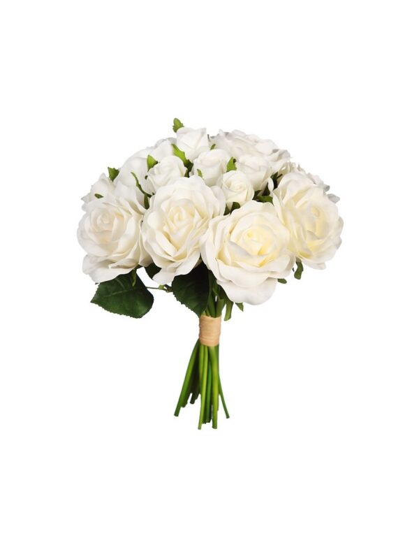 Flor Artificial Bouquet Atado de Rosas 28 cm Flor Artificial Bouquet Atado de Rosas 28 cm