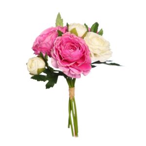 Flor Artificial Bouquet Atado Rosas De Te 25 cm