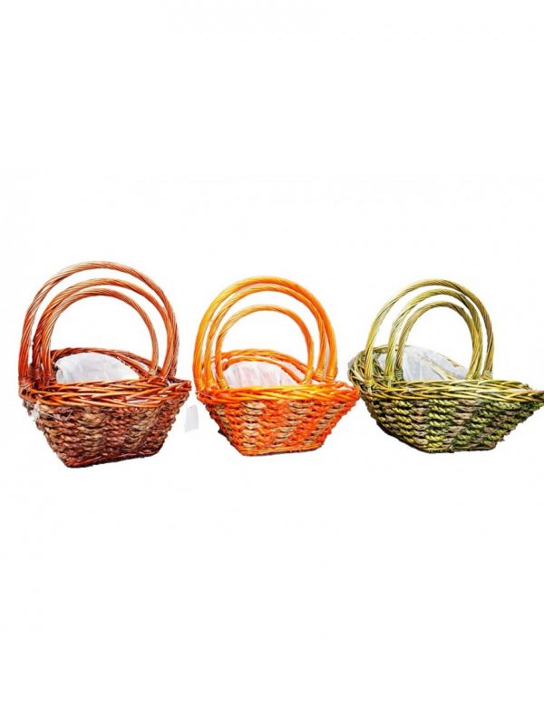 cesta-x3-45cm-marron-verde Cesta X3 45Cm - Imagen 1