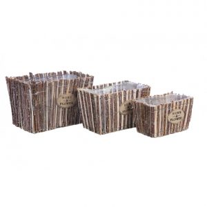 SET X 3 CUBRE MACETA RECTANGULAR 31CM