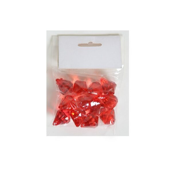 BOLSA 12PCS CRISTAL RUBI 2CM - Imagen 1
