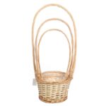 SET 3 CESTAS REDONDAS CON ASA, PLASTICO INTERIOR