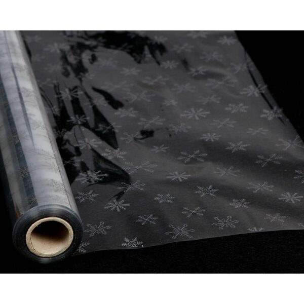 05.01IC0S0_0 ROLLO CELOFAN DECORADO COPOS DE NIEVE 80CM - Imagen 1