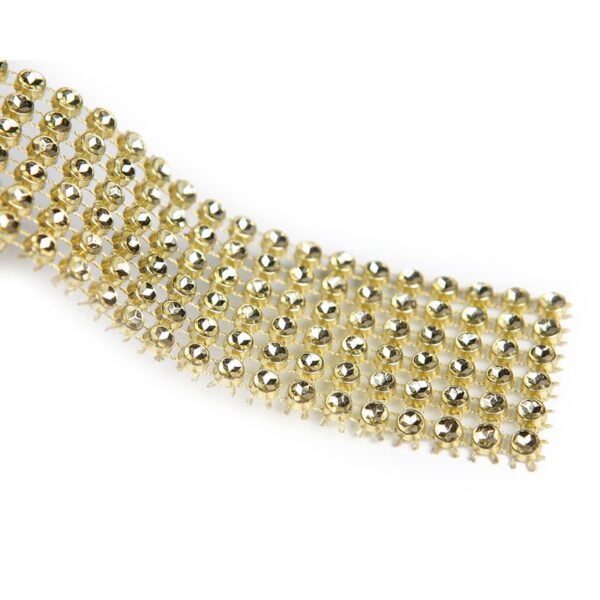 CINTA FITA STRASS ORO 4CM X 2.3M - Imagen 1
