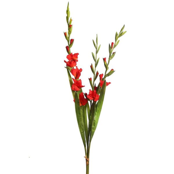 MAZO GLADIOLOS ARTIFICIALES ROJO 115CM - Imagen 1