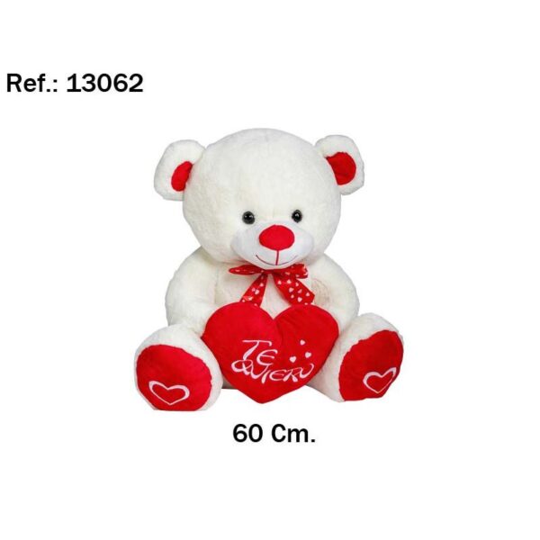 PELUCHE OSO PIES ROJOS 60CM - Imagen 1
