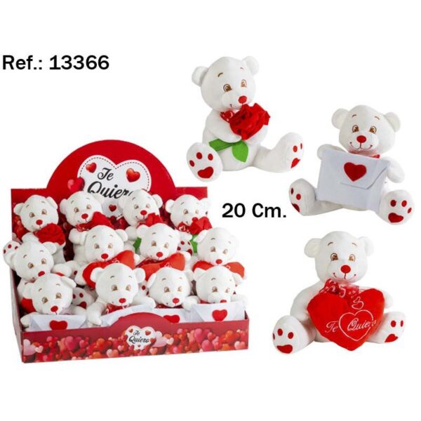 13366_0 EXPOSITOR 12 PCS OSOS ENAMORADOS 20CM - Imagen 1