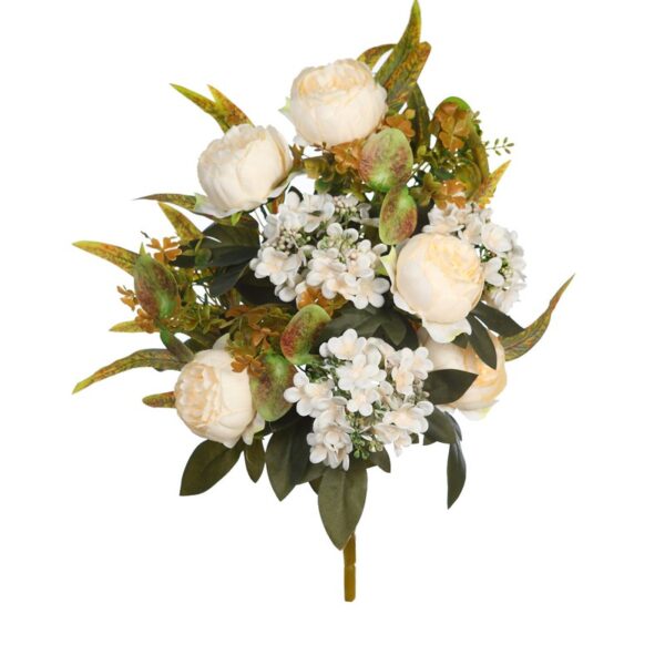 RAMO PEONIAS Y HORTENSIAS ARTIFICIAL 50CM - Imagen 1
