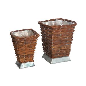 CESTA PIE METALICO SET X2