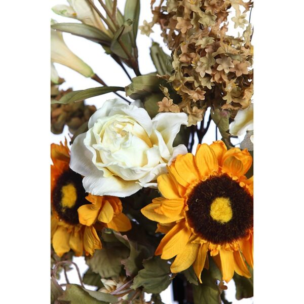 RAMO DE ROSAS Y GIRASOL OTOÑAL 60CM - Imagen 2