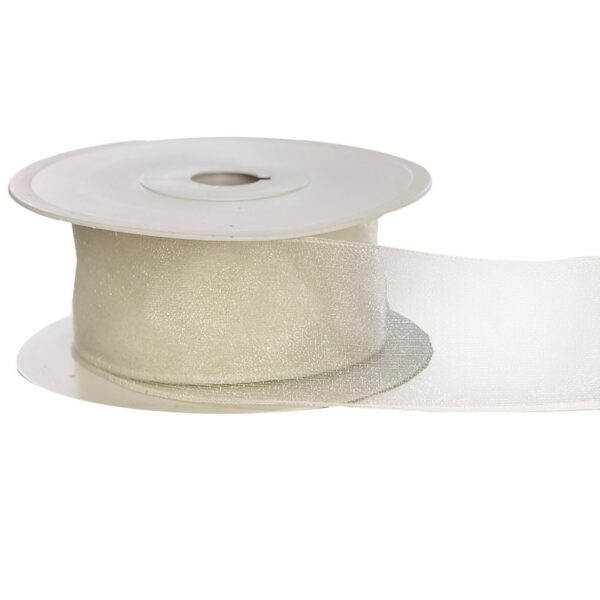 380.08_0 CINTA ORGANZA ALAMBRADA 40MM X 10M - Imagen 1