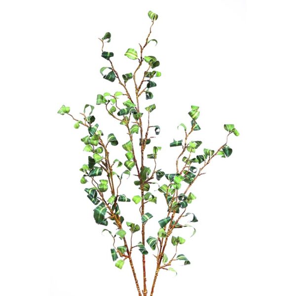 RAMA HOJAS FILO PLATEADO 129CM - Imagen 1