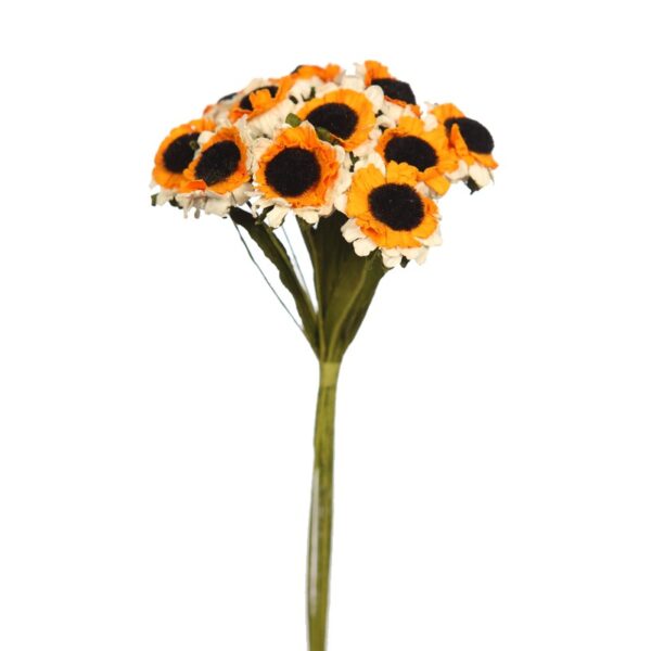 RAMILLETE MARGARITAS DE PAPEL X12, 30CM - Imagen 3