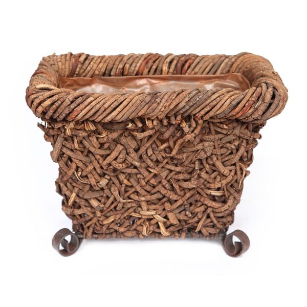 MACETERO DE RATTAN TRENZADO 19 X 31 X 23 CM - Imagen 1