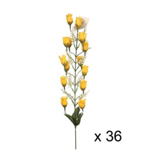 CAJA 36PCS VARA ROSITA ARTIFICIAL 60CM