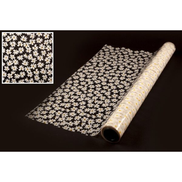 BOBINA CELOFAN MARGARITAS 70CM X 50M - Imagen 1