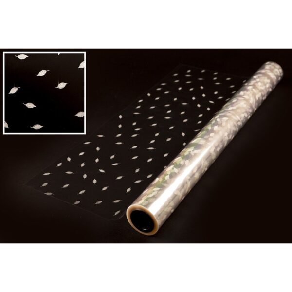 BOBINA CELOFAN HOJITAS 70CM X 50M - Imagen 1