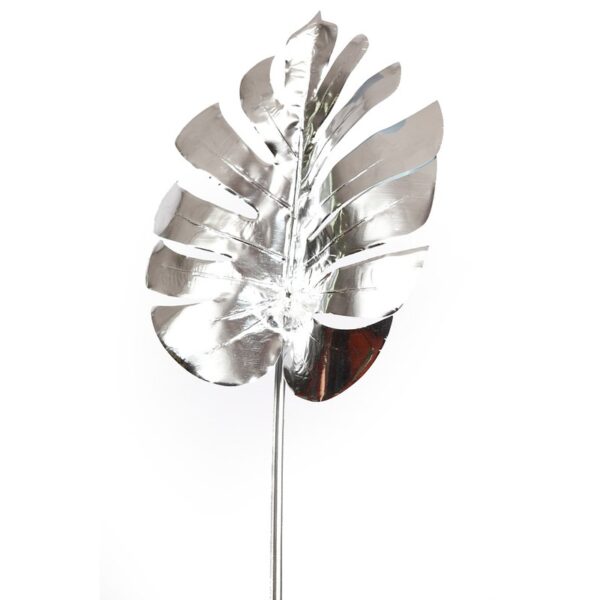 70406_0 HOJA MONSTERA ARTIFICIAL PLATA, 89CM - Imagen 1