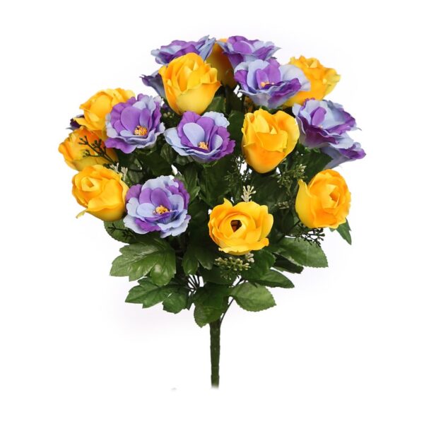 72483.04_0 RAMO ROSAS Y LISIANTHUS ARTIFICIAL 48CM - Imagen 1