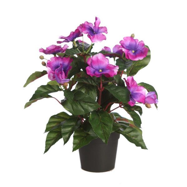 PLANTA IMPATIEN ARTIFICIAL EN MACETA, ALT. 30CM - Imagen 1